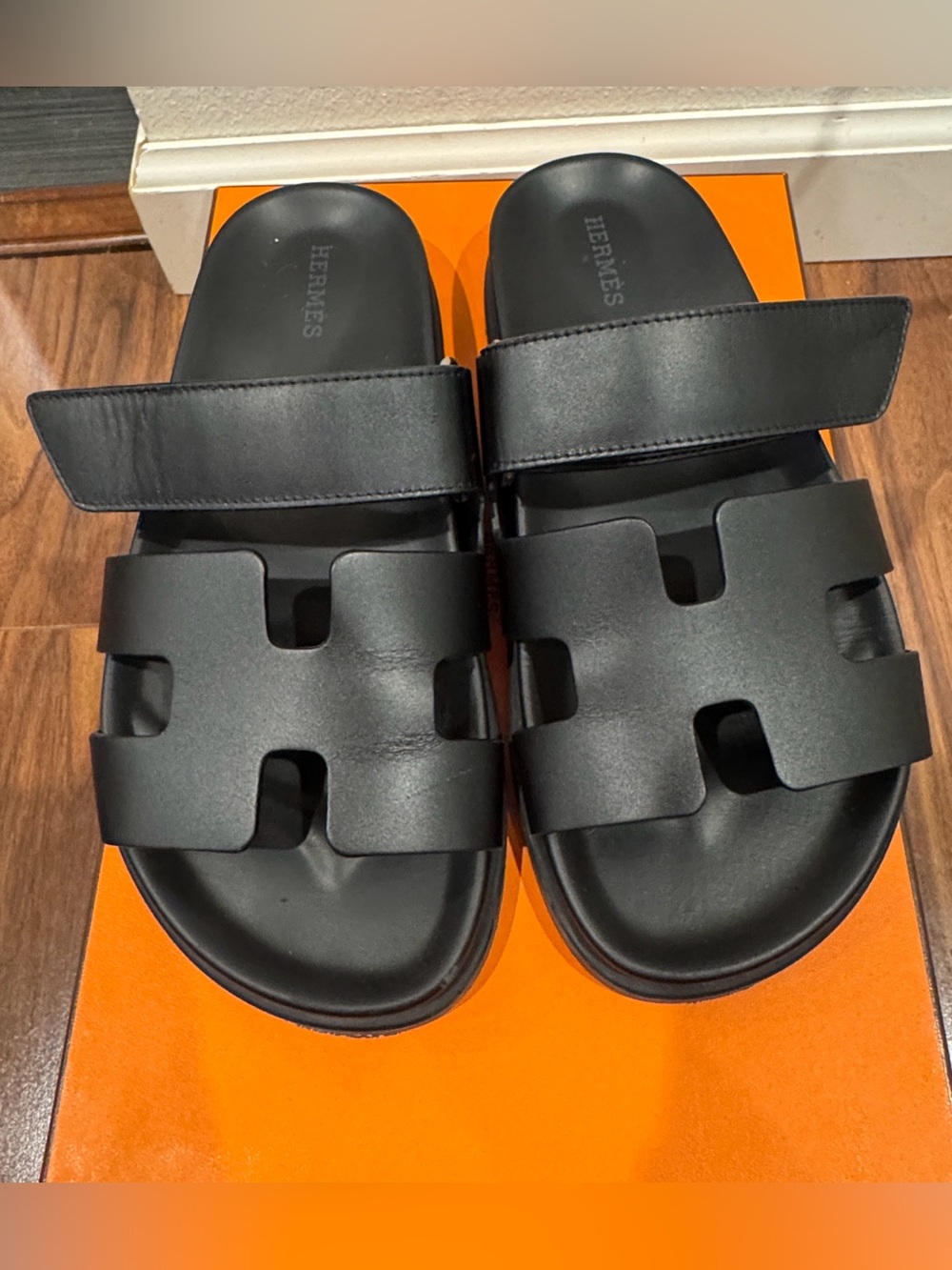 Authentic Hermes Chypre Sandals